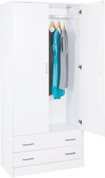 NEW+Wardrobe+2+Door+2+Drawer