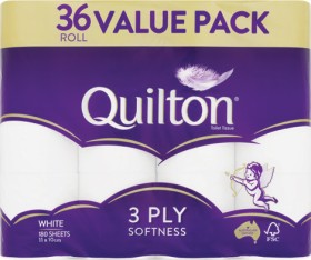 36+Pack+Quilton+Toilet+Paper+180+Sheet+3+Ply