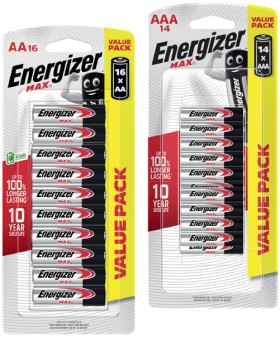 Energizer+Max+Batteries+AA+16+Pack+or+AAA+14+Pack