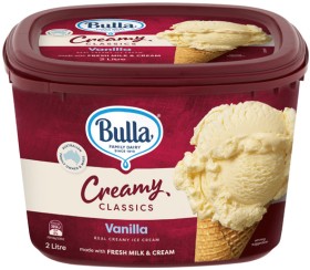 Bulla+Creamy+Classics+Ice+Cream+2+Litre+Selected+Varieties