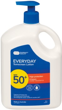 Pharmacy+Health+Everyday+Sunscreen+Lotion+SPF+50%2B+1L