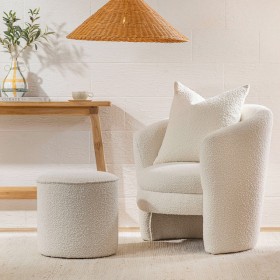 Adele-Small-Boucle-Ottoman-by-Habitat on sale