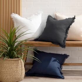 Sahara+Linen+Fringed+Feather+Square+Cushion+by+M.U.S.E.