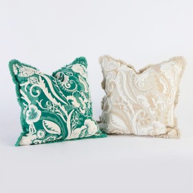 Sanzo+Embroidered+Square+Cushion+by+M.U.S.E.