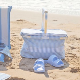 Sundays-Amalfi-Check-30L-Insulated-Beach-Basket-by-Pillow-Talk on sale