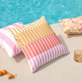 Sundays+Bellini+Check+Square+Outdoor+Cushion+by+Pillow+Talk