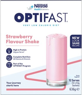 Optifast+VLCD+Shake+Strawberry+Sachets+10+or+12+Pack%2A