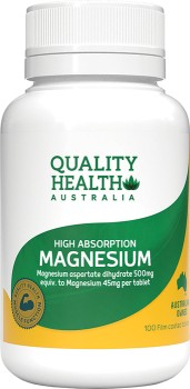 Quality+Health+High+Absorption+Magnesium+500mg+100+Tablets%2A