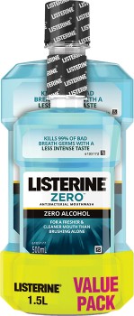 Listerine+Mouthwash+Zero+Alcohol+1.5L+Value+Pack