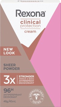 Rexona+Clinical+Antiperspirant+Deodorant+45mL+-+Sheer+Powder