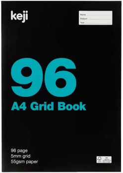 Keji+A4+96+Page+5mm+Grid+Book