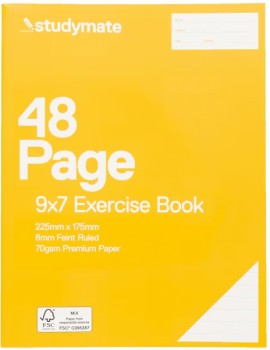 Studymate+9x7%26quot%3B+48+Page+70gsm+Exercise+Book