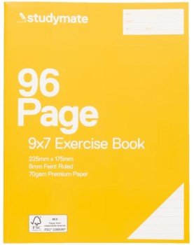 Studymate+9x7%26quot%3B+96+Page+70gsm+Exercise+Book