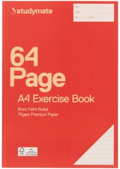 Studymate+A4+64+Page+70gsm+Exercise+Book