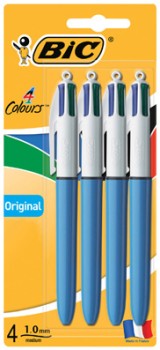 BIC+4+Colour+Ballpoint+Pens+4+Pack