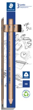 Staedtler+Natural+Jumbo+Triangular+Graphite+Pencil+3+Pack