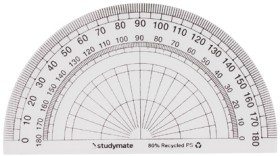 Studymate+180+Degree+Protractor+10cm