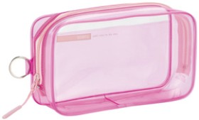 Soeru+Transparent+Box+Pencil+Case+-+Clear+Pink