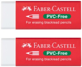 Faber-Castell+PVC+Free+Eraser+2+Pack