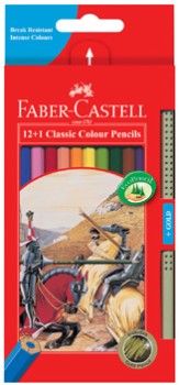 Faber-Castell+12%2B1+Pack+Classic+Coloured+Pencils