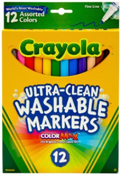 Crayola+12+Pack+Ultra-Clean+Fine+Line+Markers