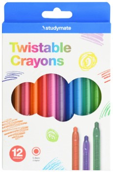 Studymate+12+Pack+Bright+Twistable+Crayons