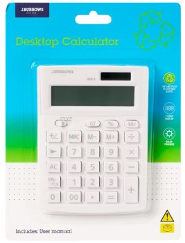 J.Burrows+12+Digit+Desktop+Calculator+-+Green