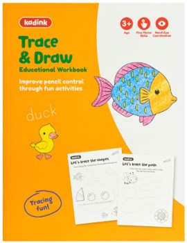 Kadink-48-Page-Workbook-Trace-and-Draw on sale