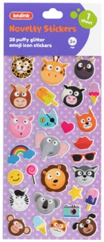 Kadink-Puffy-Stickers-Glitter-Emoji-Design on sale