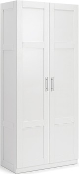 NEW-HG-2-Door-Tall-Cabinet-White-180x40x80cm on sale