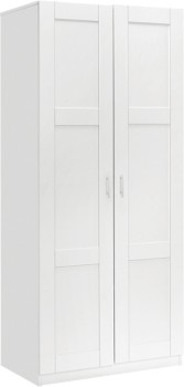 NEW+H%26amp%3BG+2+Door+White+Wardrobe+180x50x80cm