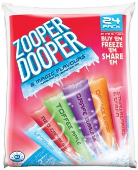 Zooper+Dooper+Ice+Tubes+24+Pack+Selected+Varieties