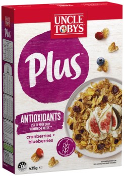 Uncle+Tobys+Plus+Cereal+410-435g+Selected+Varieties