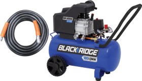 Blackridge+2.5HP+Hi+Flow+Air+Compressor+%26amp%3B+20m+Air+Hose+Combo