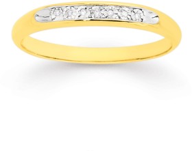 9ct+Gold+Diamond+Band