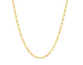 9ct+Gold+45cm+Solid+Curb+Chain