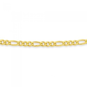 9ct+Gold+55cm+Solid+Figaro+3%2B1+Chain