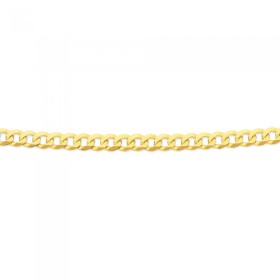 9ct+Gold+55cm+Solid+Curb+Chain