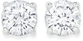 Sterling+Silver+5mm+Classic+4+Claw+Cubic+Zirconia+Studs