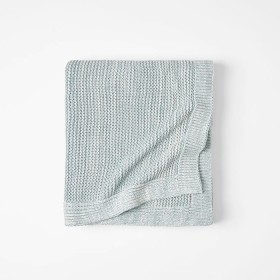 Moss-Throw-Blue-Melange on sale