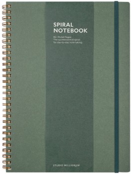 Milligram-B5-Spiral-Notebook-192-Pages-Forest on sale