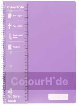 ColourHide-A4-Lecture-Book-140-Pages-Lilac on sale