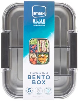 Smash-Blue-Stainless-Steel-5-Compartment-Bento-Box on sale