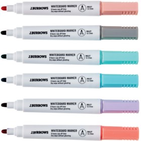 JBurrows-Whiteboard-Markers-Bullet-Pastels-6-Pack on sale