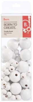 Born-Wooden-Beads-White-12-Pack on sale