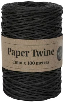 Gift+Packaging+Paper+Twine+2mm+x+100+m+Black