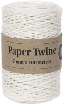 Gift+Packaging+Paper+Twine+2mm+x+100m+White