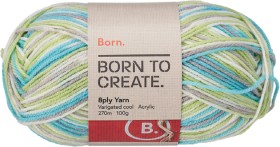 Born+8+Ply+Yarn+100g+Varigated+Cool