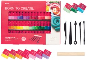 Born+Polymer+Clay+Set+with+Tools+48+Pack