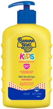 Banana-Boat-Kids-Sunscreen-Lotion-SPF-50-Pump-400g on sale